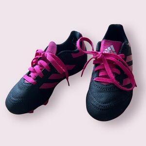 Hot Pink And Black Girls Adidas Soccer Cleats Size 11K